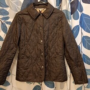 Burberry Dark Brown Quilted Utility Jacket